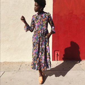 Nooworks Olive dress in magical mushroom xl